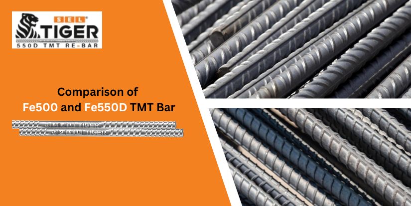 Comparison of Fe500 and Fe550D TMT Bar